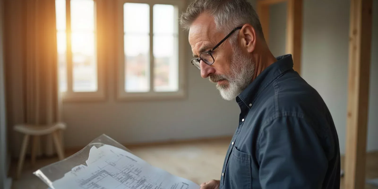 Inversor analizando una propiedad inmobiliaria y sus riesgos
